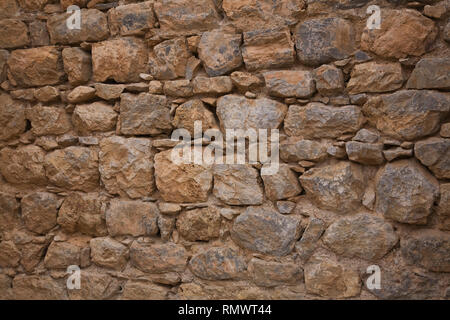 Close-up of old stones in a settlement structure wall at the ancient ruins of Ephesus, Turkey Stock Photo