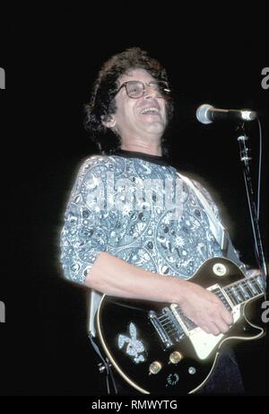 Musician Gary Lewis of Gary Lewis & the Playboys is shown performing on stage during a 'live' concert appearance. Stock Photo