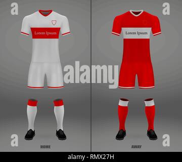 football kit of Switzerland 2018, t-shirt template for soccer jersey.  Vector illustration Stock Vector Image & Art - Alamy