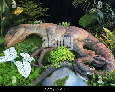 z dinosaurs from the red carpet-prop -091 attends the premiere of Universal Pictures and Amblin Entertainment's 'Jurassic World: Fallen Kingdom' on June 12, 2018 in Los Angeles, California Stock Photo