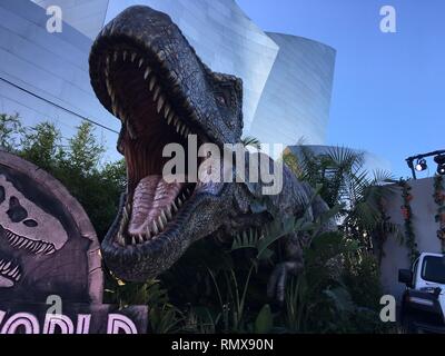 z dinosaurs from the red carpet-prop -097 attends the premiere of Universal Pictures and Amblin Entertainment's 'Jurassic World: Fallen Kingdom' on June 12, 2018 in Los Angeles, California Stock Photo