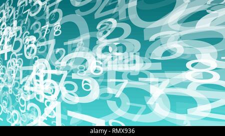Digital technology many random vector numbers Stock Vector