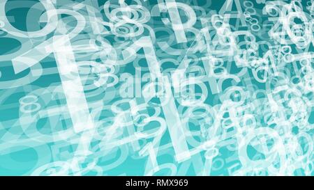 Big data transfer abstract digital numbers Stock Vector