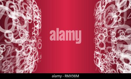 Neural network data processing random numbers Stock Vector
