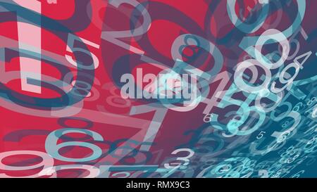 Abstract digital chaos, vector big data digits Stock Vector
