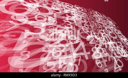 Big data digital transformation, abstract vector numbers Stock Vector