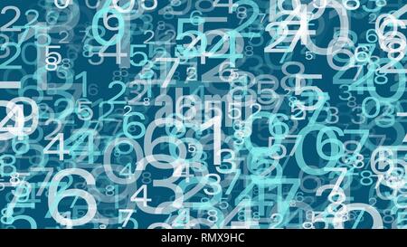 Abstract vector random numbers, digital information transfer Stock Vector