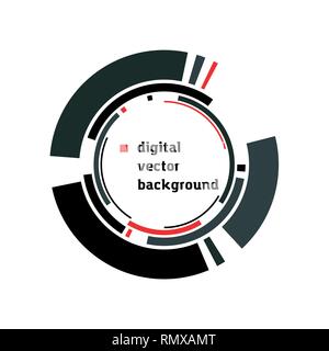 Abstract technology background with various technology elements Hi-tech communication concept background Stock Vector