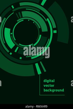 Abstract technology background with various technology elements Hi-tech communication concept background Stock Vector