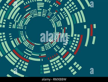 Abstract technology background with various technology elements Hi-tech communication concept background Stock Vector