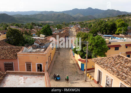 Rooftop View over the city Trinidad on Cuba Stock Photo