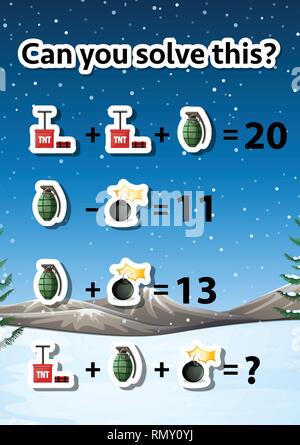 Can you solve this illustration Stock Vector