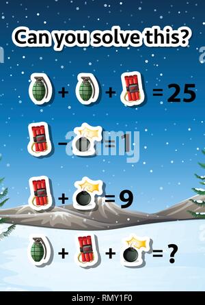 Can you solve this illustration Stock Vector