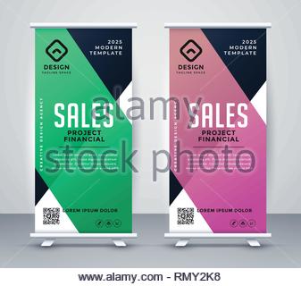 Business Roll Up Standee Design Banner Template Presentation