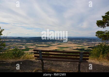 View on the table mountain STAFFELBERG near the town of Bad Staffelstein, Bavaria, region Upper Franconia, Germany Stock Photo