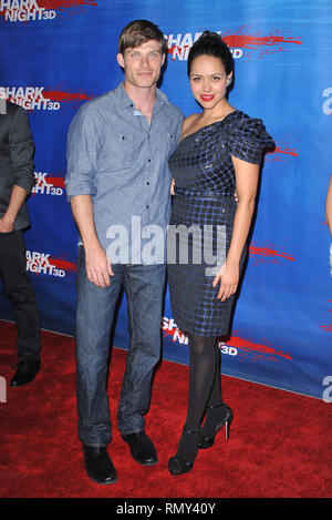 Chris Carmack, Alyssa Diaz at the Shark Night 3D Premiere at the Universal Amphitheatre In Los Angeles.Chris Carmack, Alyssa Diaz  21  Event in Hollywood Life - California, Red Carpet Event, USA, Film Industry, Celebrities, Photography, Bestof, Arts Culture and Entertainment, Topix Celebrities fashion, Best of, Hollywood Life, Event in Hollywood Life - California, Red Carpet and backstage, movie celebrities, TV celebrities, Music celebrities, Topix, actors from the same movie, cast and co star together.  inquiry tsuni@Gamma-USA.com, Credit Tsuni / USA, 2011 - Group, TV and movie cast Stock Photo