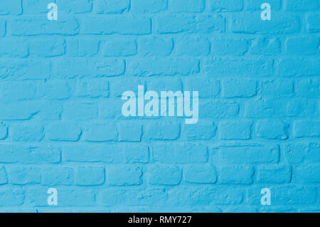 Brickstone wall full frame, pastell blue colored, image background Stock Photo