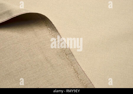Cotton fabric, light beige, melange Stock Photo