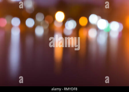 Colorful circles of lights background Stock Photo