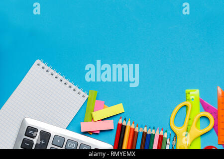 Set of school and preschool childrens accessories Stock Photo