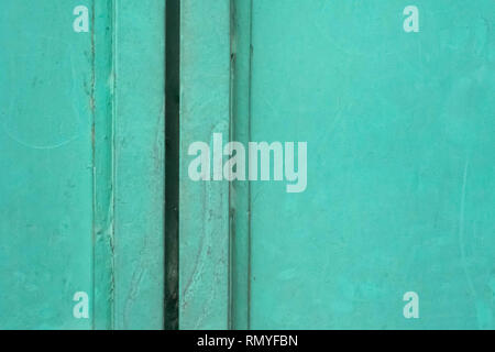 Green painted steel wall abstract Stock Photo