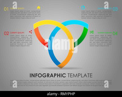 Modern infographics options template vector with colorful triangle. Can be used for web design, brochure, presentations and workflow layout Stock Vector