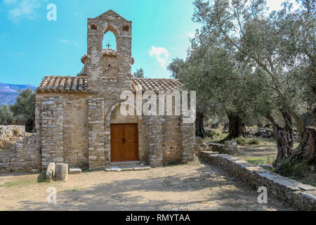 Byzantine Church near Chalki, Naxos, Greece Stock Photo