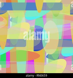 Seamless pattern with the shape and figure style. Pastel and soft coloured figures nice and trendy colour Stock Vector