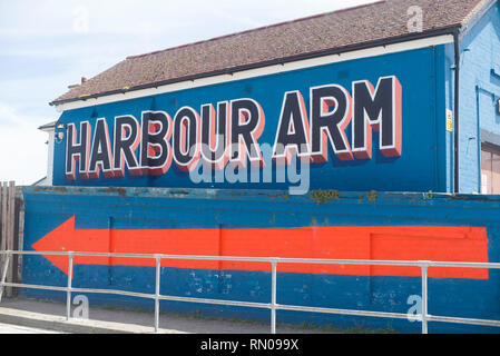 Harbour Arm in Folkestone, Kent Stock Photo