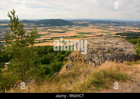 View on the table mountain STAFFELBERG near the town of Bad Staffelstein, Bavaria, region Upper Franconia, Germany Stock Photo