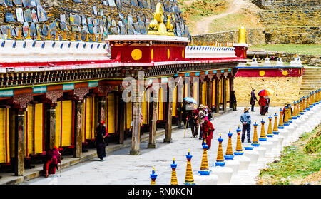Tagong Monastery Tagong village Heping Fahui, China on 12th May 2015 - View on Tibetan ...