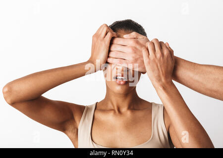 Sketch of scared girl with hand covers her mouth, Stock Illustration by  ©vvoennyy #267632918