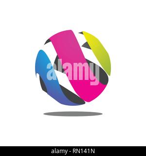 abstract circle illustration. abstract circle illustration icon modern symbol for graphic and web design.abstract circle illustration icon simple sign Stock Vector