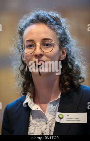 The British Museum. London, UK 16 Feb 2019 - Hundreds of activities demonstrates inside The British Museum who is sponsoring the current exhibition “I am Ashurbanipal: king of the world, king of Assyria” which is featuring many ancient artefacts from what is now Iraq. By promoting BP, Credit: Dinendra Haria/Alamy Live News Stock Photo