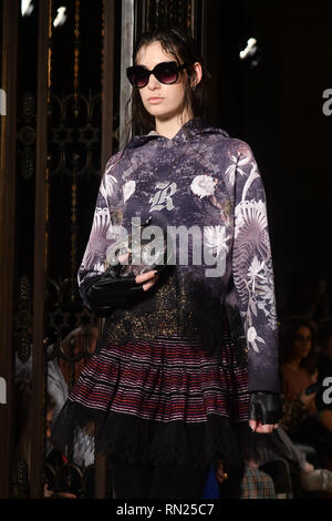 London, UK. 16th Feb 2019. Rocky Star showcases is latest collection at Fashion Scout London Fashion Week AW19 on 16 Feb 2019, at Freemasons' Hall, London, UK. Credit: Picture Capital/Alamy Live News Stock Photo