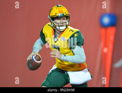 Arizona Hotshots quarterback John Wolford 7 throws down field