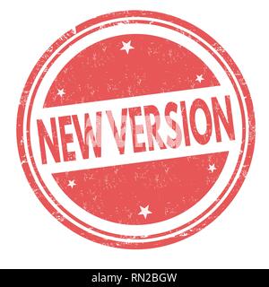 New version sign or stamp on white background, vector illustration Stock Vector