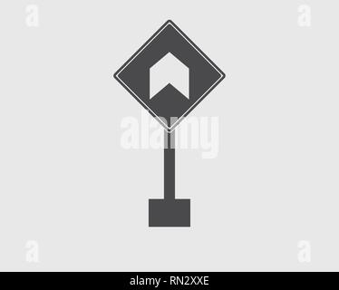 Arrow Sign icon of Highway on gray Background. Stock Vector