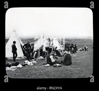 Catholic Boys Brigade c1902. Glass Lantern Slide. Stock Photo