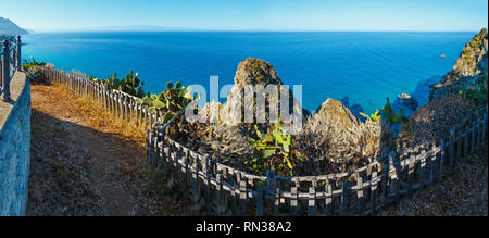 Beautiful Calabrian Tyrrhenian sea coastline landscape. Not far from Capo Vaticano Ricardi, Tropea, Calabria, Italy Stock Photo