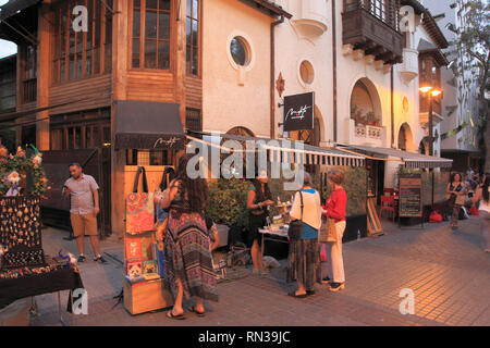 Chile, Santiago, Barrio Lastarria, street scene, people, nightlife, Stock Photo