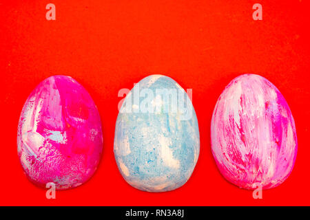 Multi-colored Easter eggs. Stock Photo
