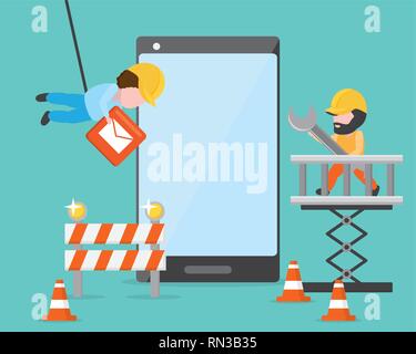 mobile app development Stock Vector