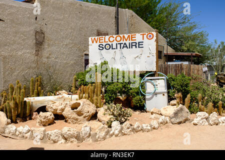 The small town of Solitaire in the Khomas Region of central Namibia Stock Photo