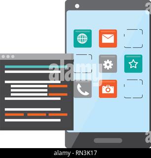 mobile app development Stock Vector
