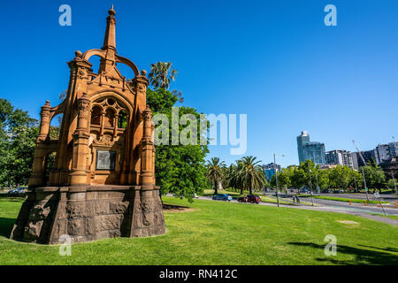 2nd January 2019, Melbourne Australia : Boer war monument within the Kings domain park in Melbourne Victoria Australia Stock Photo