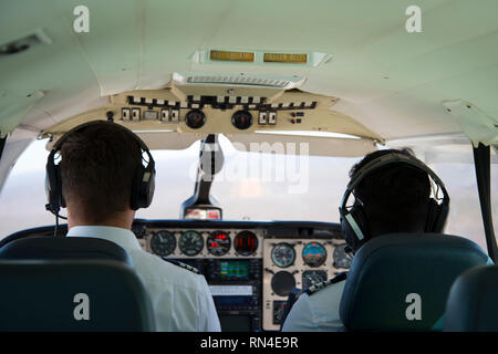 Pilots in Flight Stock Photo