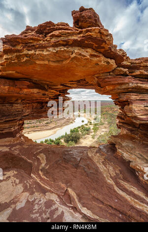 natures window in the desert of kalbarri national park, western australia Stock Photo