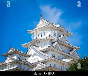 Himeji-jo (Himeji Castle), generally regarded as the finest surviving example of prototypical Japanese castle architecture. Himeji, Japan. Stock Photo