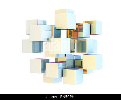 Cube Intelligent Technology, Network Program and Data Stock Photo